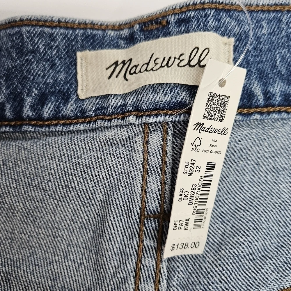 NEW Madewell The Perfect Vintage Straight Jean Kingsbury Wash 32 Style NG247